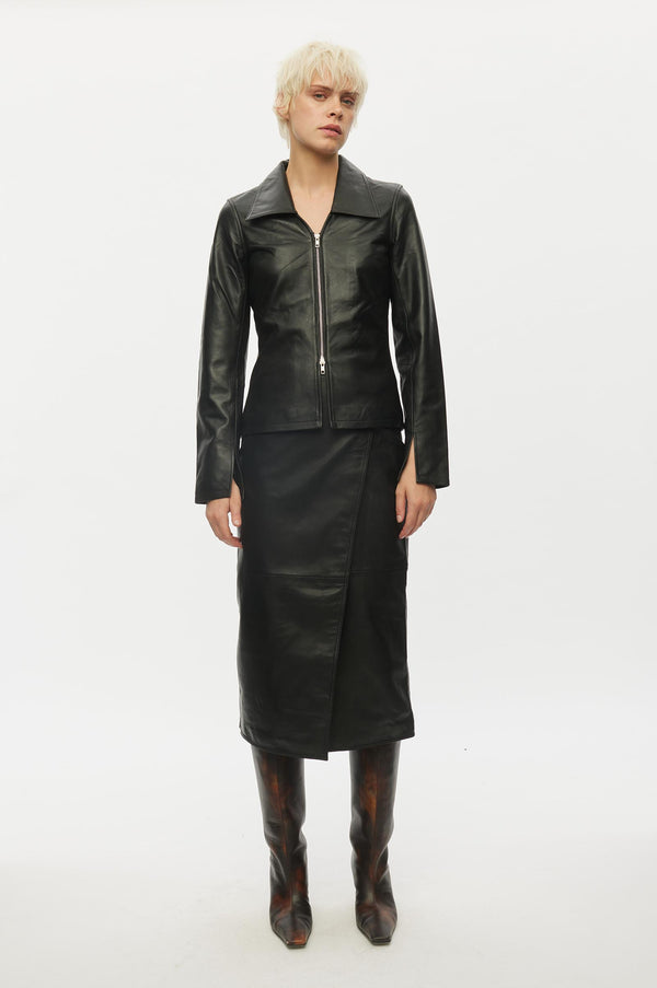 Reflection Leather Skirt