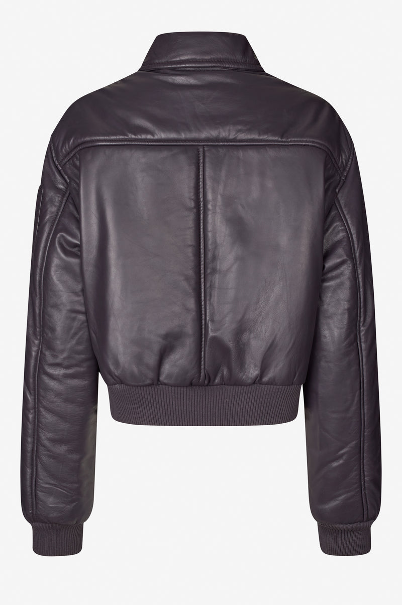 Pad Leather Bomber