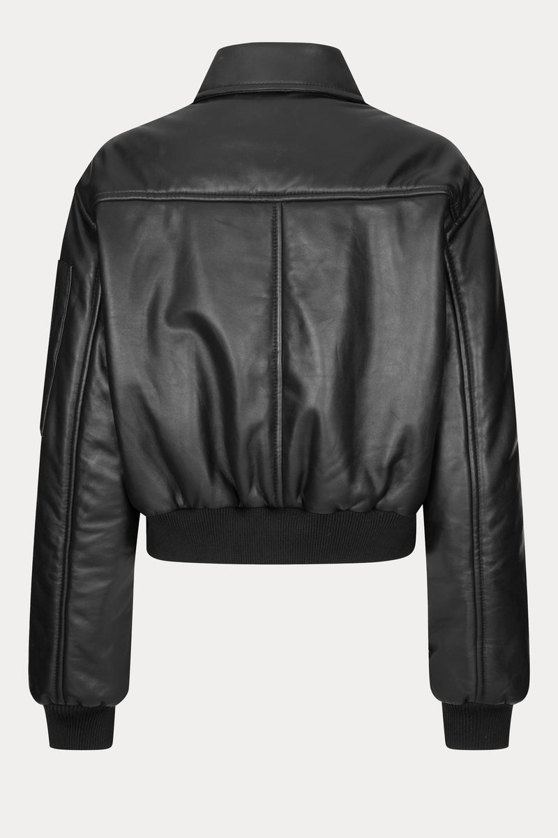 Pad Leather Bomber