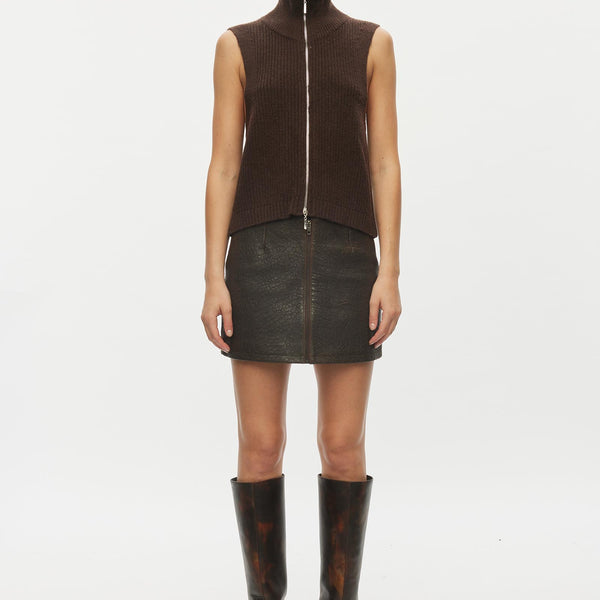 Fave Knit Zip Vest – oval square