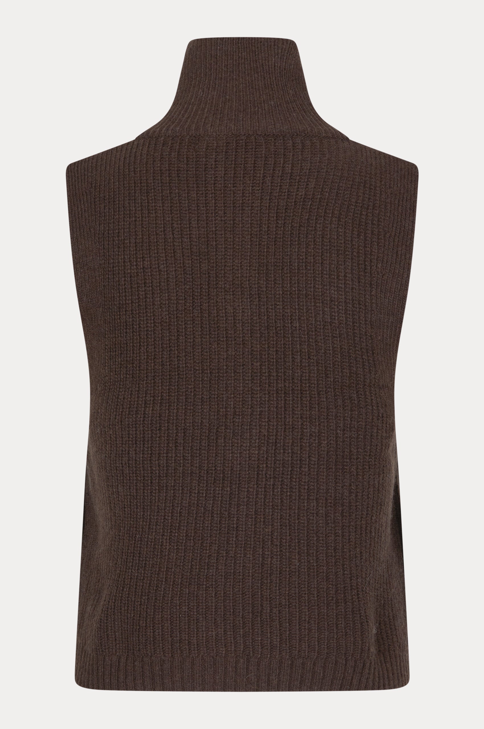 Skif brown asymmetrical vest paper clip clasp high quality cotton viscose blend skifo