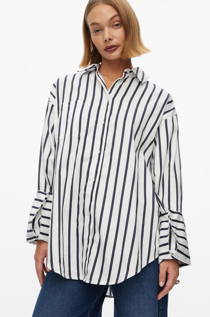 Daily Striped Oversized Shirt