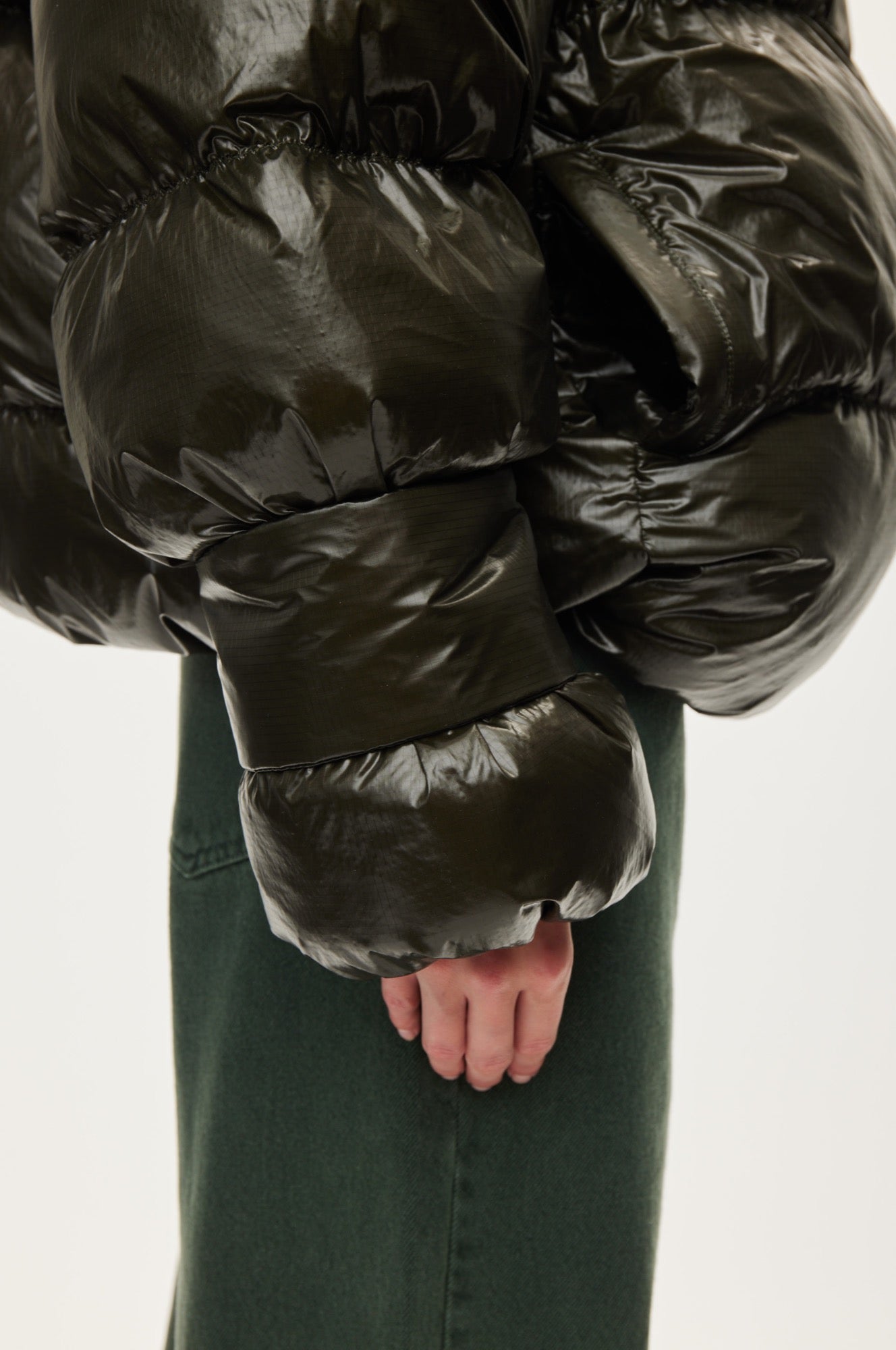 Oval Square Active Collar Jacket COATS 4021 Dark Army