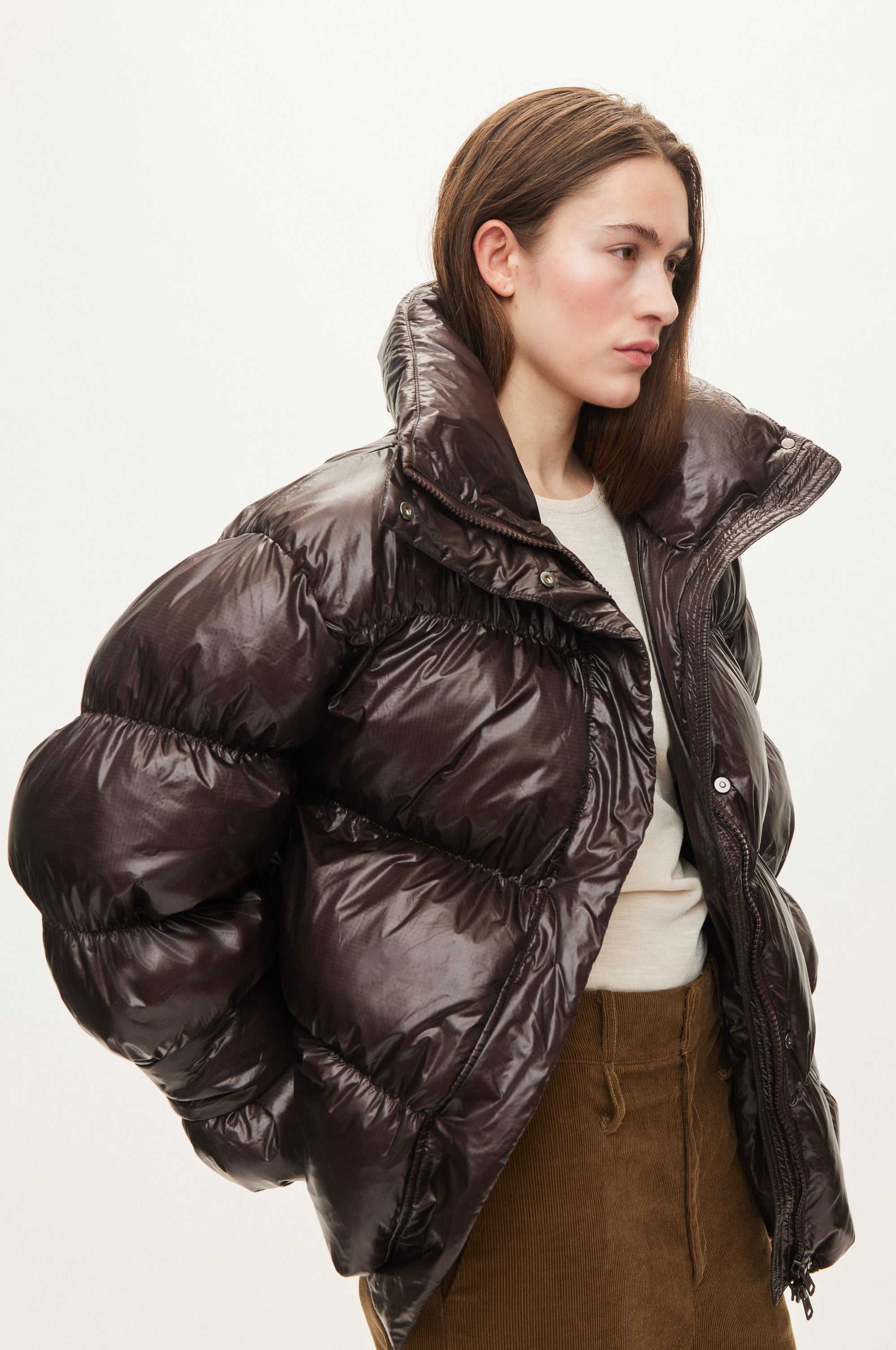 Oval Square Active Collar Jacket COATS 6015 Chocolate Torte
