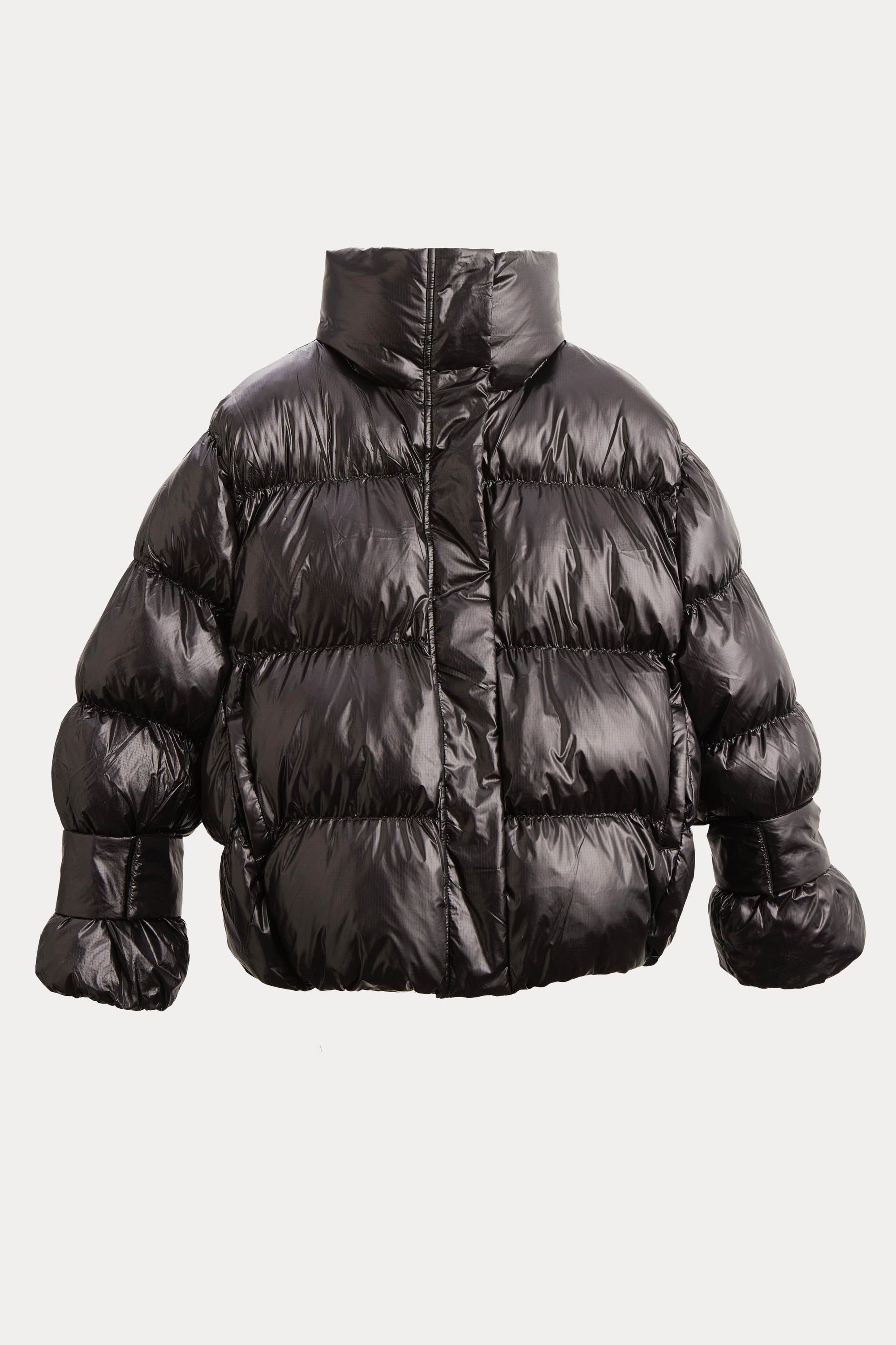 Oval Square Active Collar Jacket COATS 8001 Black