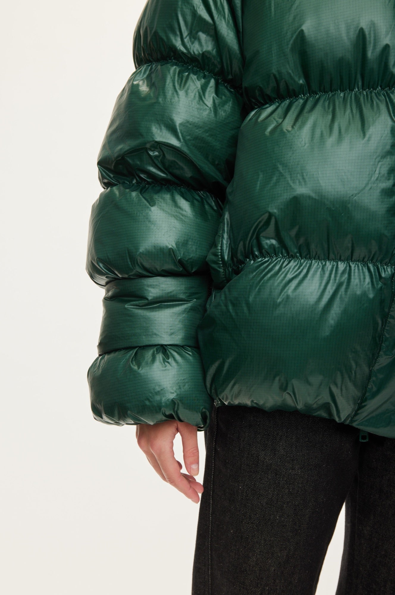 Oval Square Active Collar Jacket COATS Pine Green