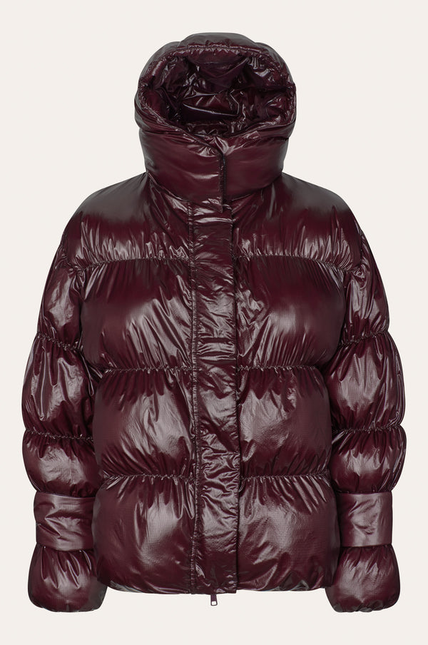 Oval Square Active Hood Jacket COATS 3006 Dark Burgundy