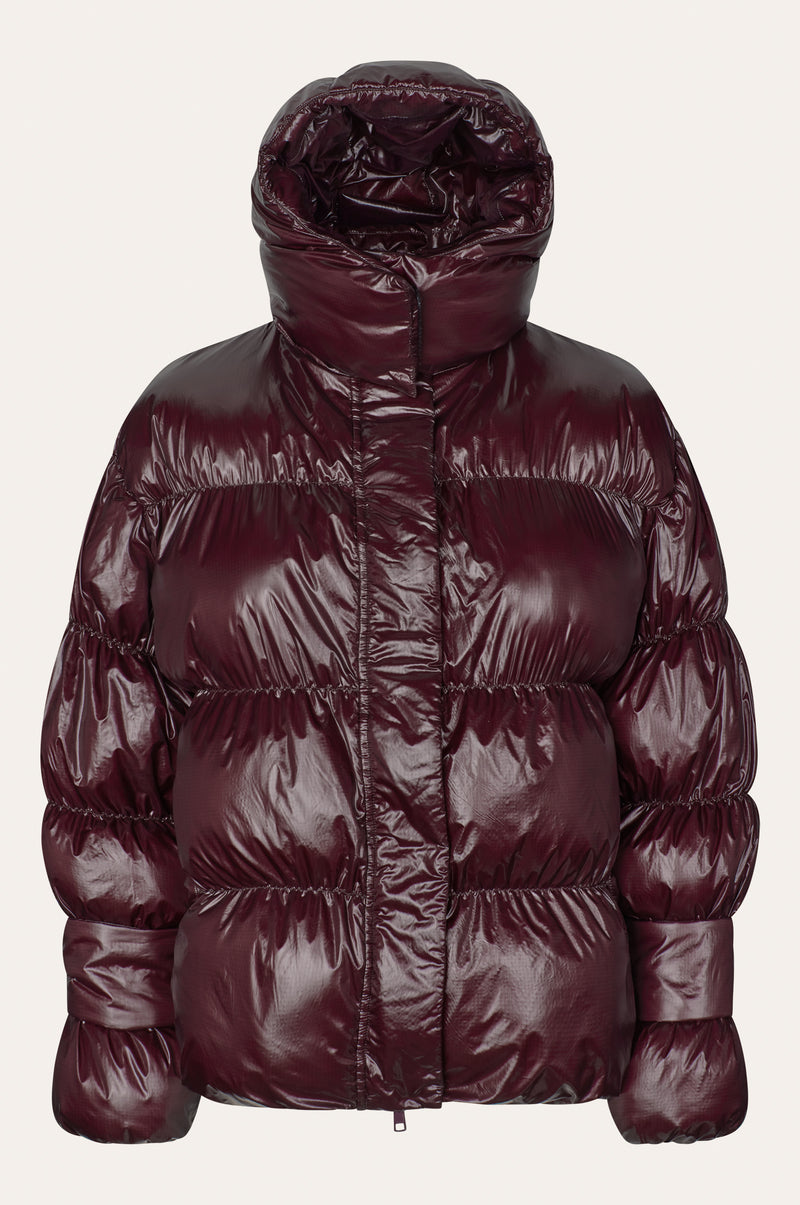 Oval Square Active Hood Jacket COATS 3006 Dark Burgundy