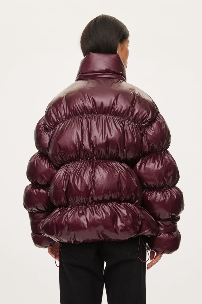 Oval Square Active Hood Jacket COATS 3006 Dark Burgundy