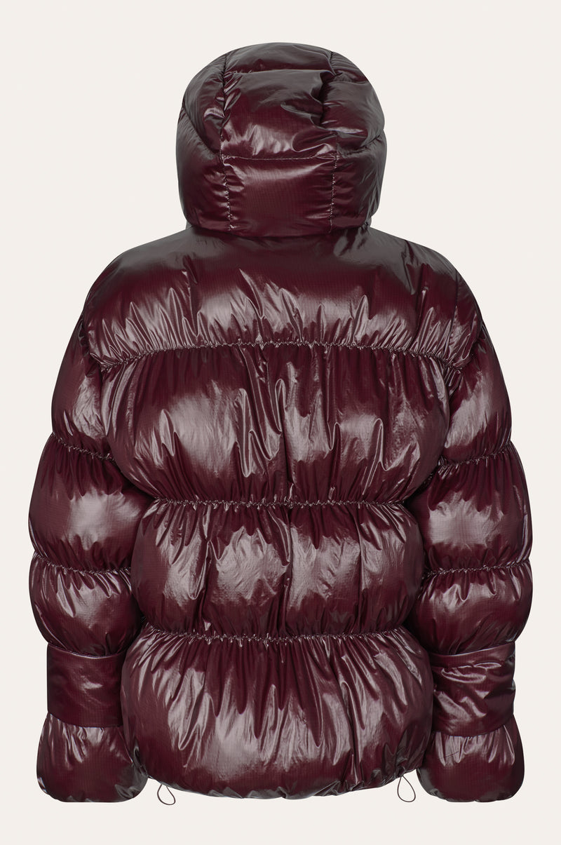 Oval Square Active Hood Jacket COATS 3006 Dark Burgundy