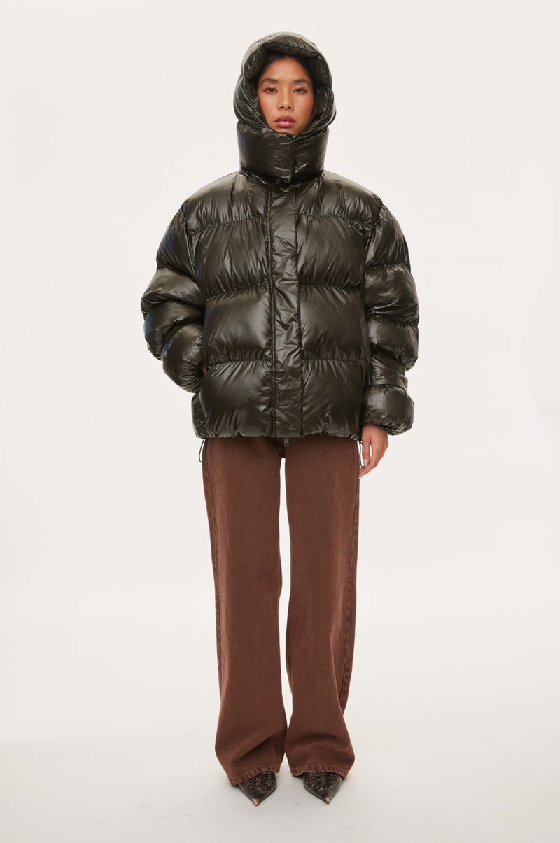Oval Square Active Hood Jacket COATS 4021 Dark Army
