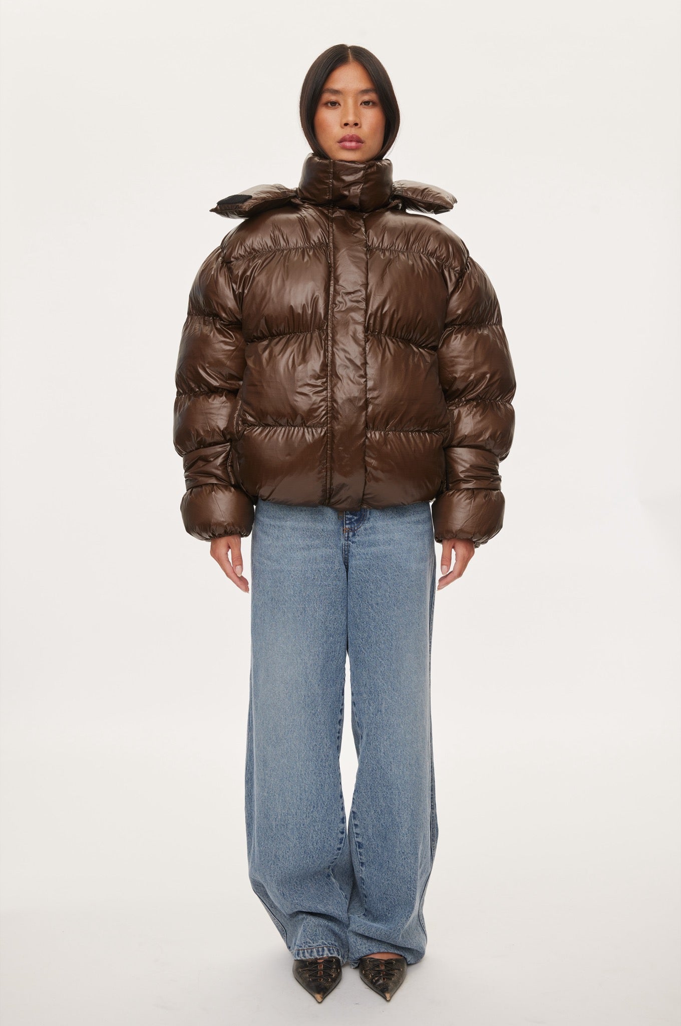 Oval Square Active Hood Jacket COATS 6001 Dark Oak