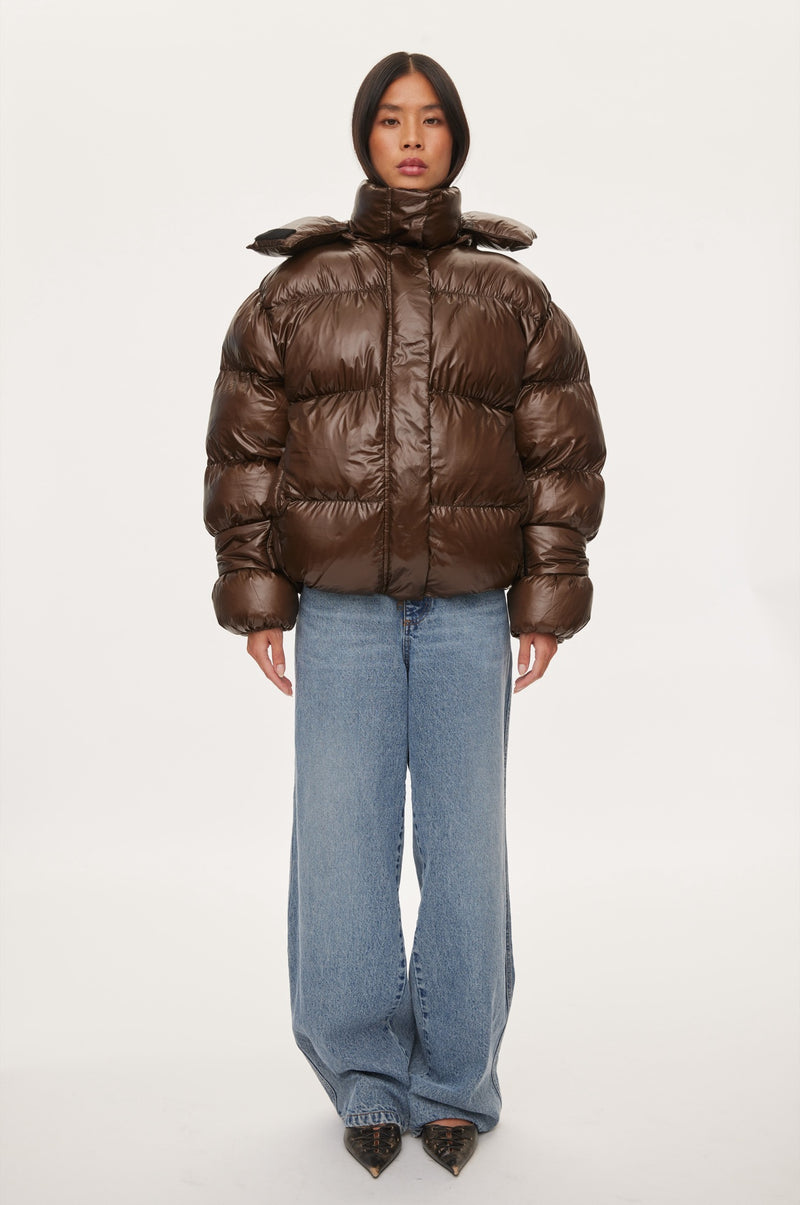 Oval Square Active Hood Jacket COATS 6001 Dark Oak