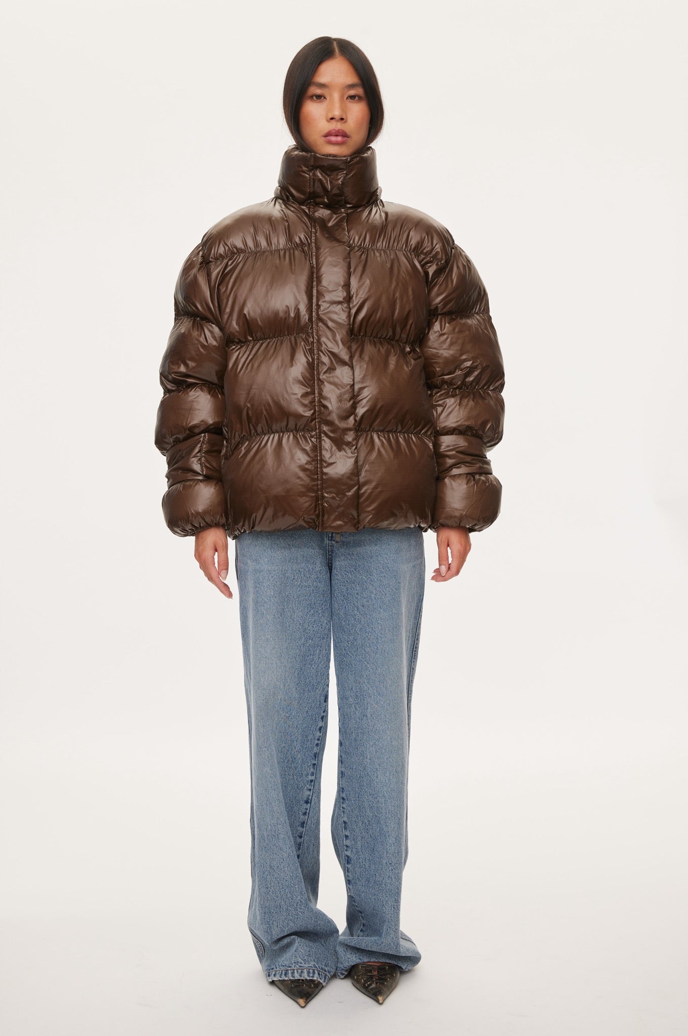 Oval Square Active Hood Jacket COATS 6001 Dark Oak