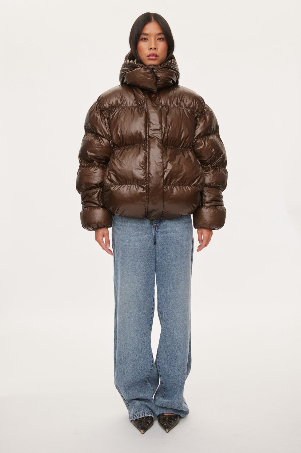Oval Square Active Hood Jacket COATS 6001 Dark Oak