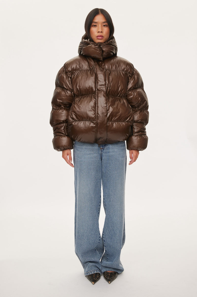 Oval Square Active Hood Jacket COATS 6001 Dark Oak