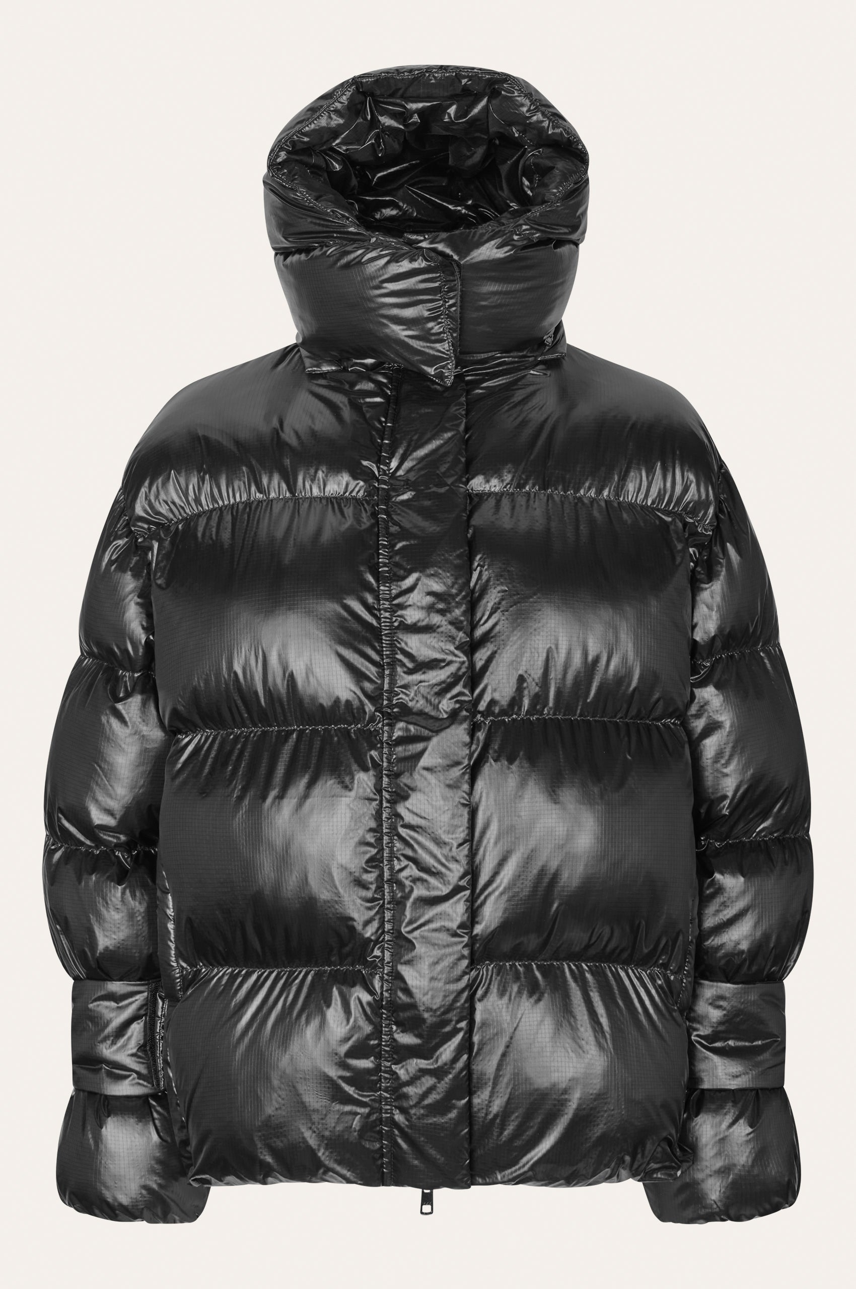 Oval Square Active Hood Jacket COATS 8001 Black
