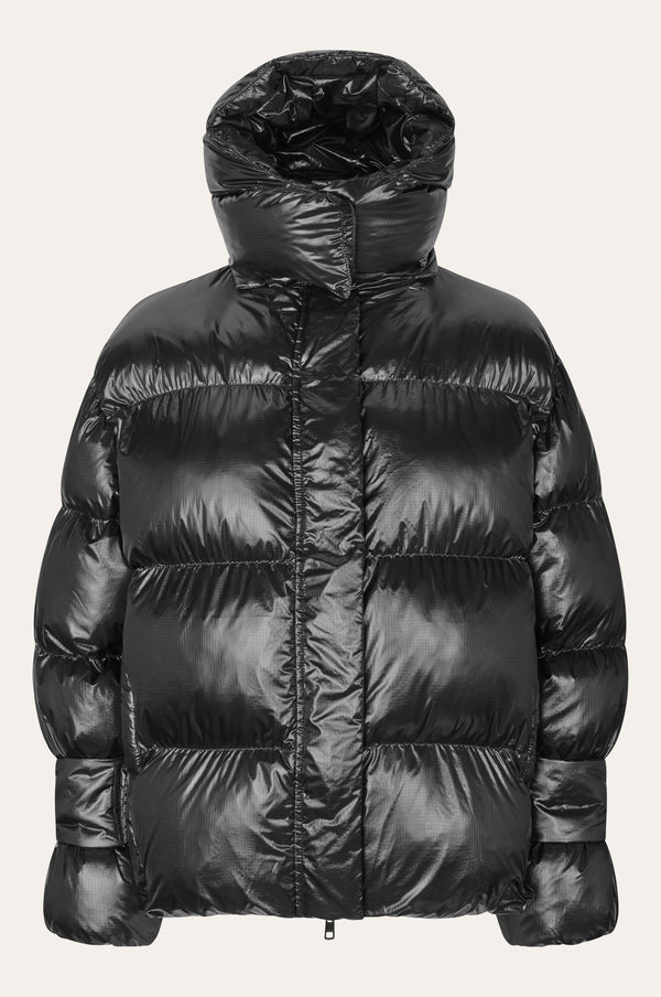 Oval Square Active Hood Jacket COATS 8001 Black