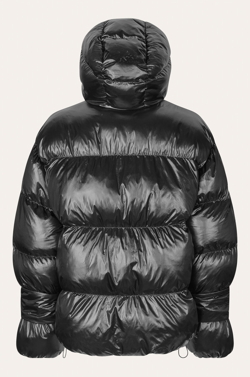 Oval Square Active Hood Jacket COATS 8001 Black