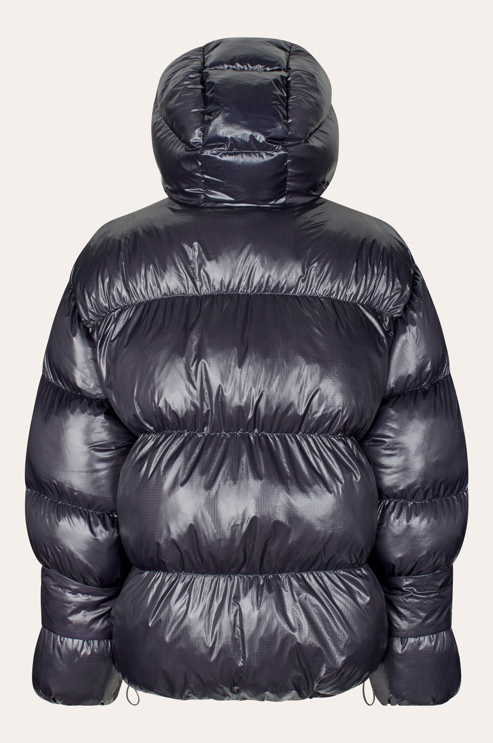 Oval Square Active Hood Jacket COATS 8013 Black Pearl
