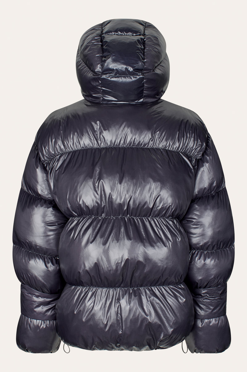 Oval Square Active Hood Jacket COATS 8013 Black Pearl