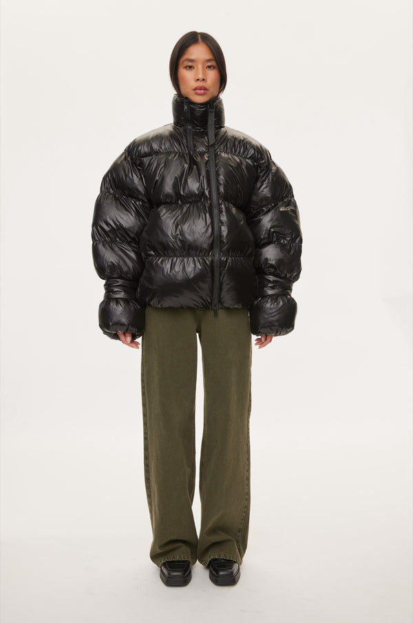 Oval Square Active Zip Jacket COATS 8001 Black