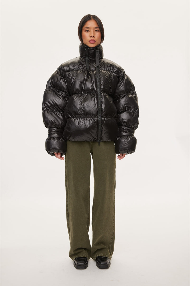 Oval Square Active Zip Jacket COATS 8001 Black
