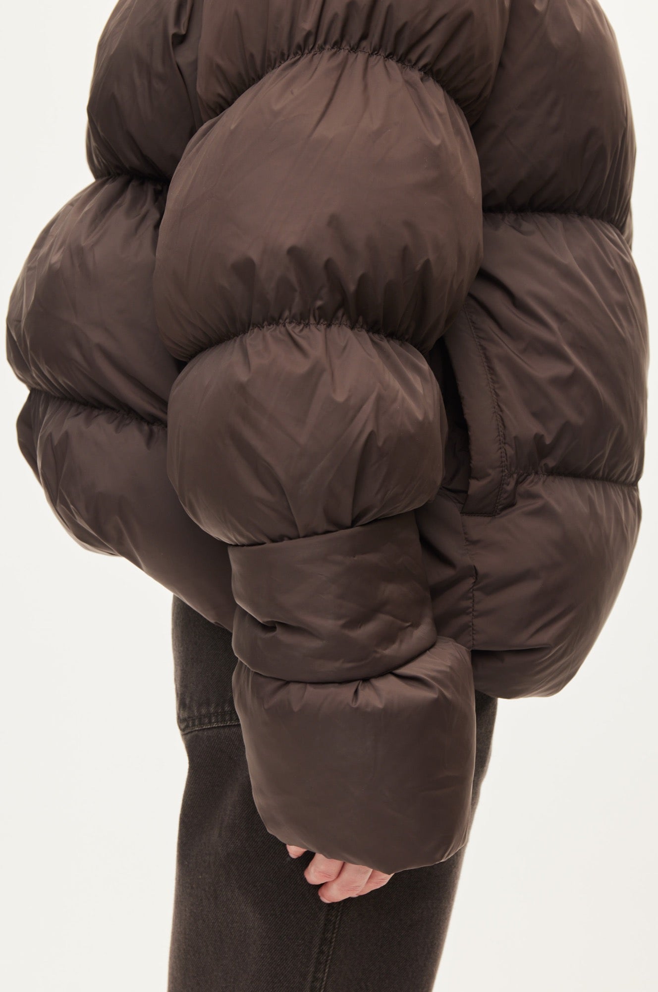 Oval Square Aki double Collar Jacket COATS 6015 Chocolate Torte