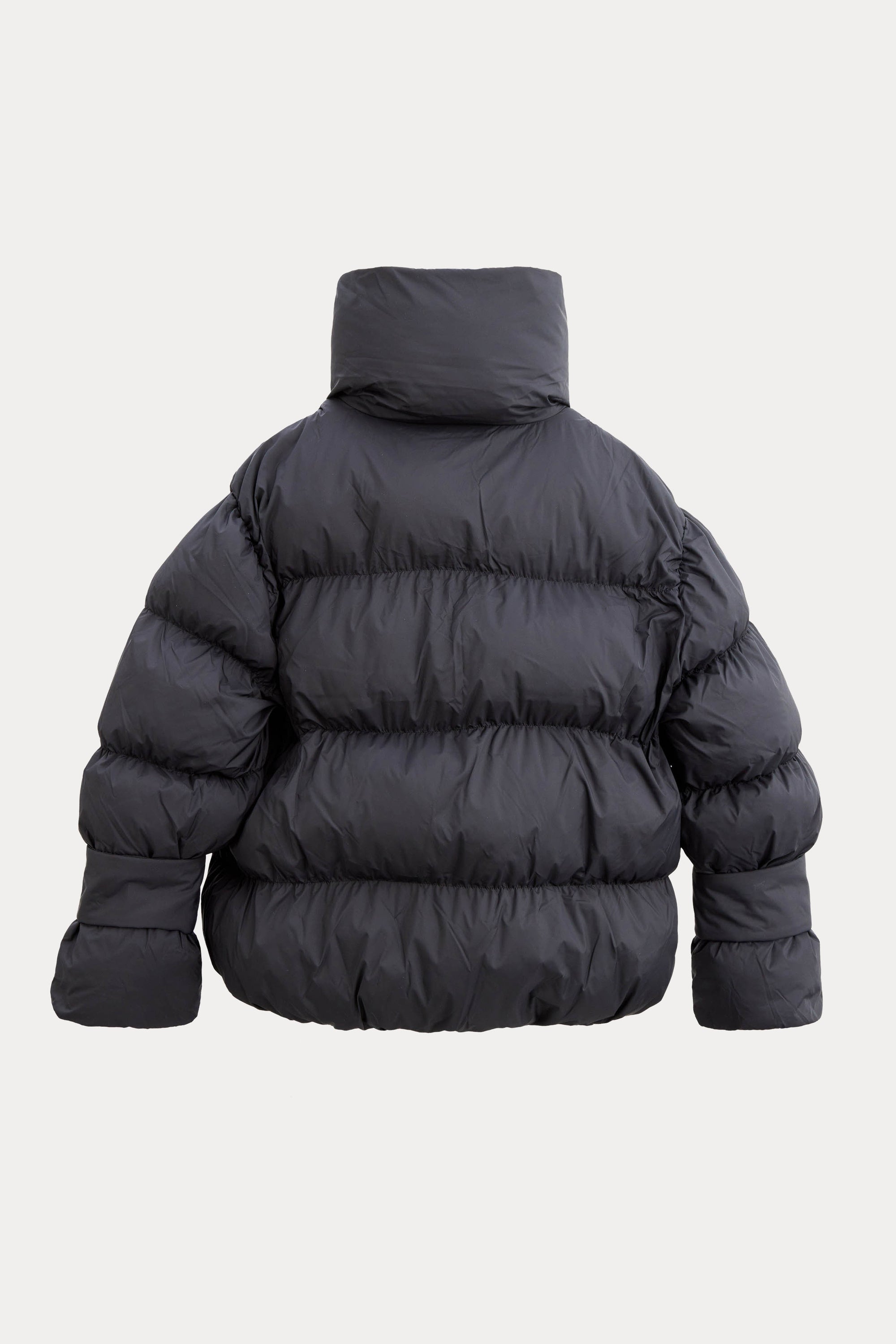 Oval Square Aki double Collar Jacket COATS 8001 Black
