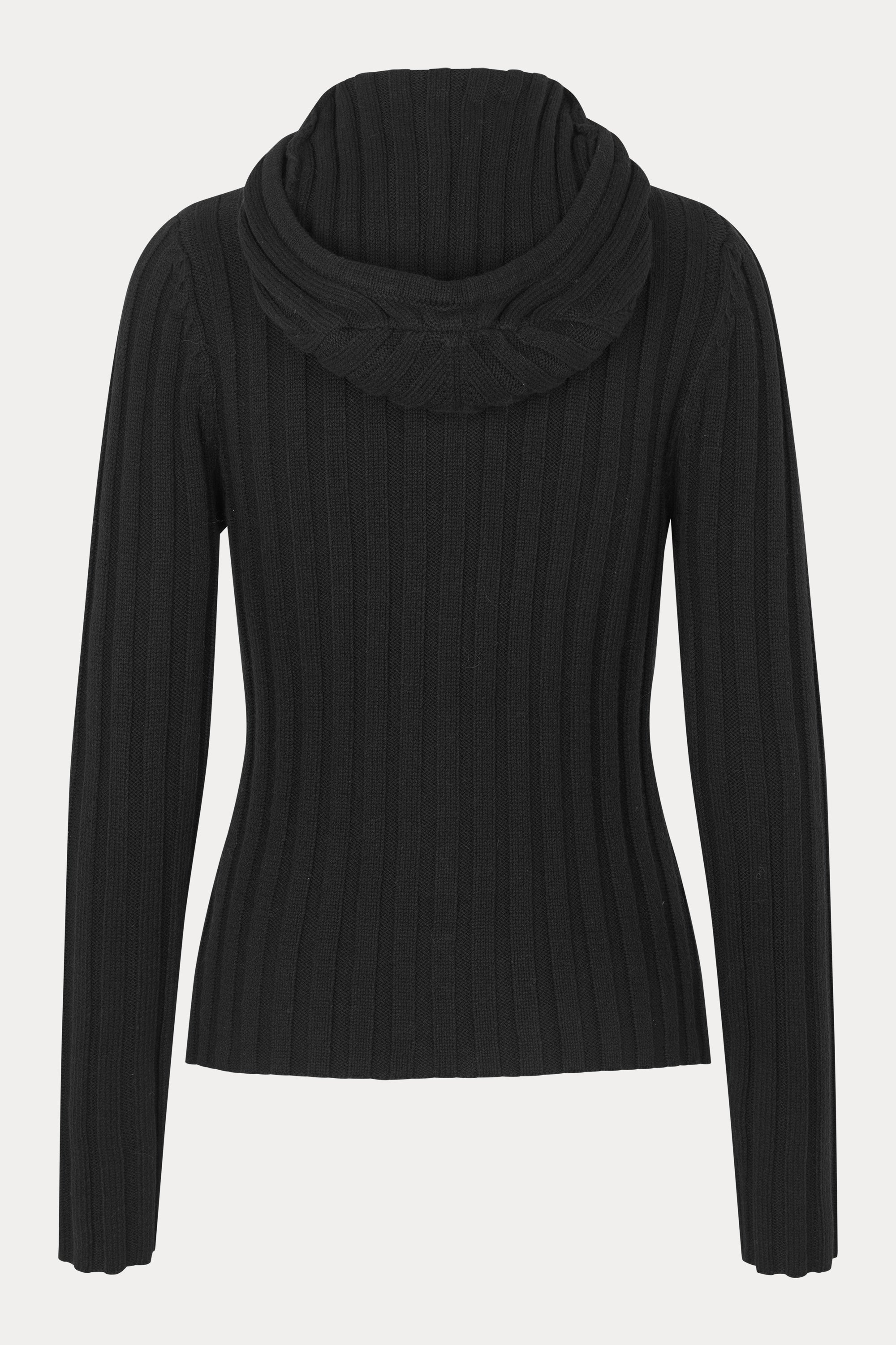 Oval Square Alan Hood Zip Cardigan KNITS Black