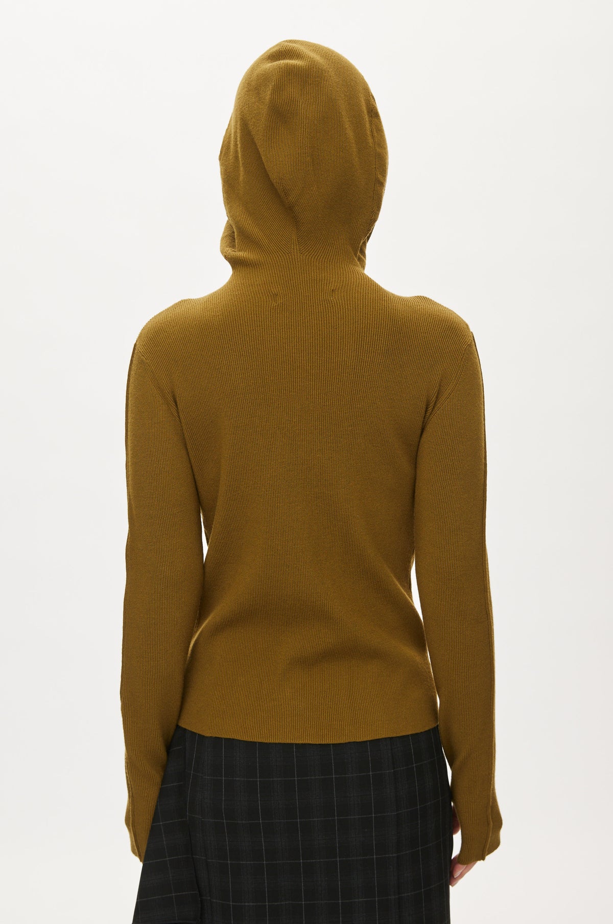 Oval Square Alanis Detail Hood KNITS Moss Green
