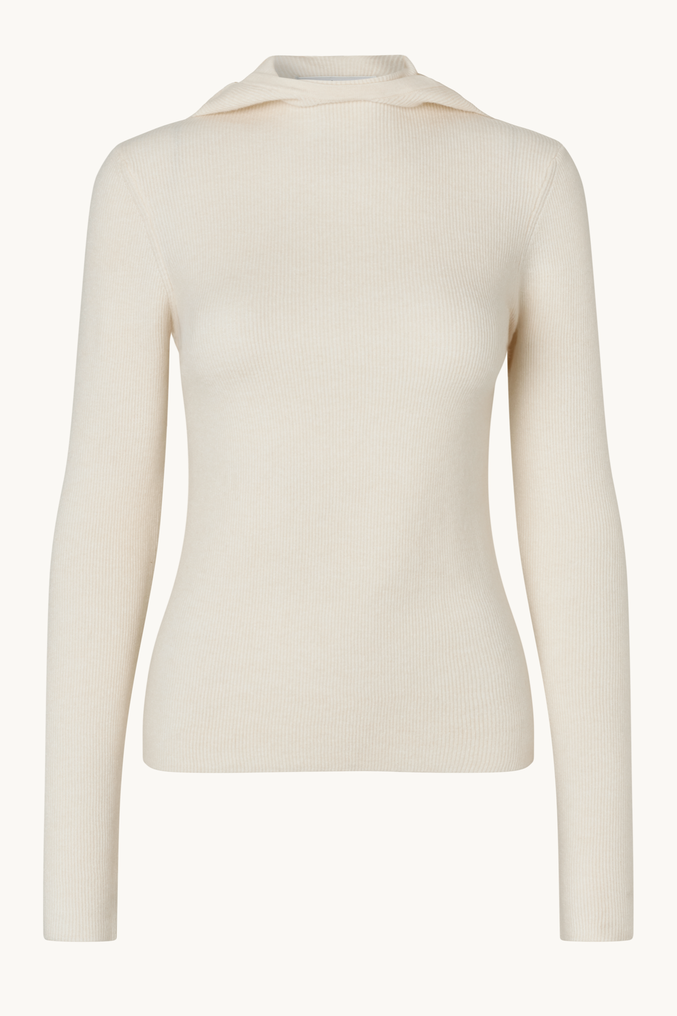 Oval Square Alanis Hood Knit KNITS 1002 Off White