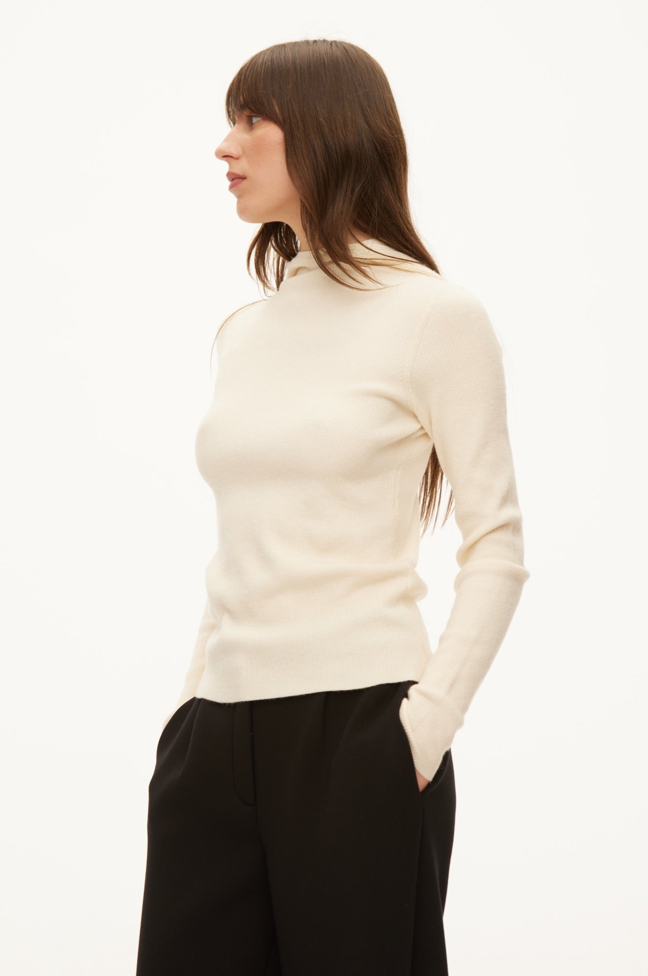 Oval Square Alanis Hood Knit KNITS 1002 Off White