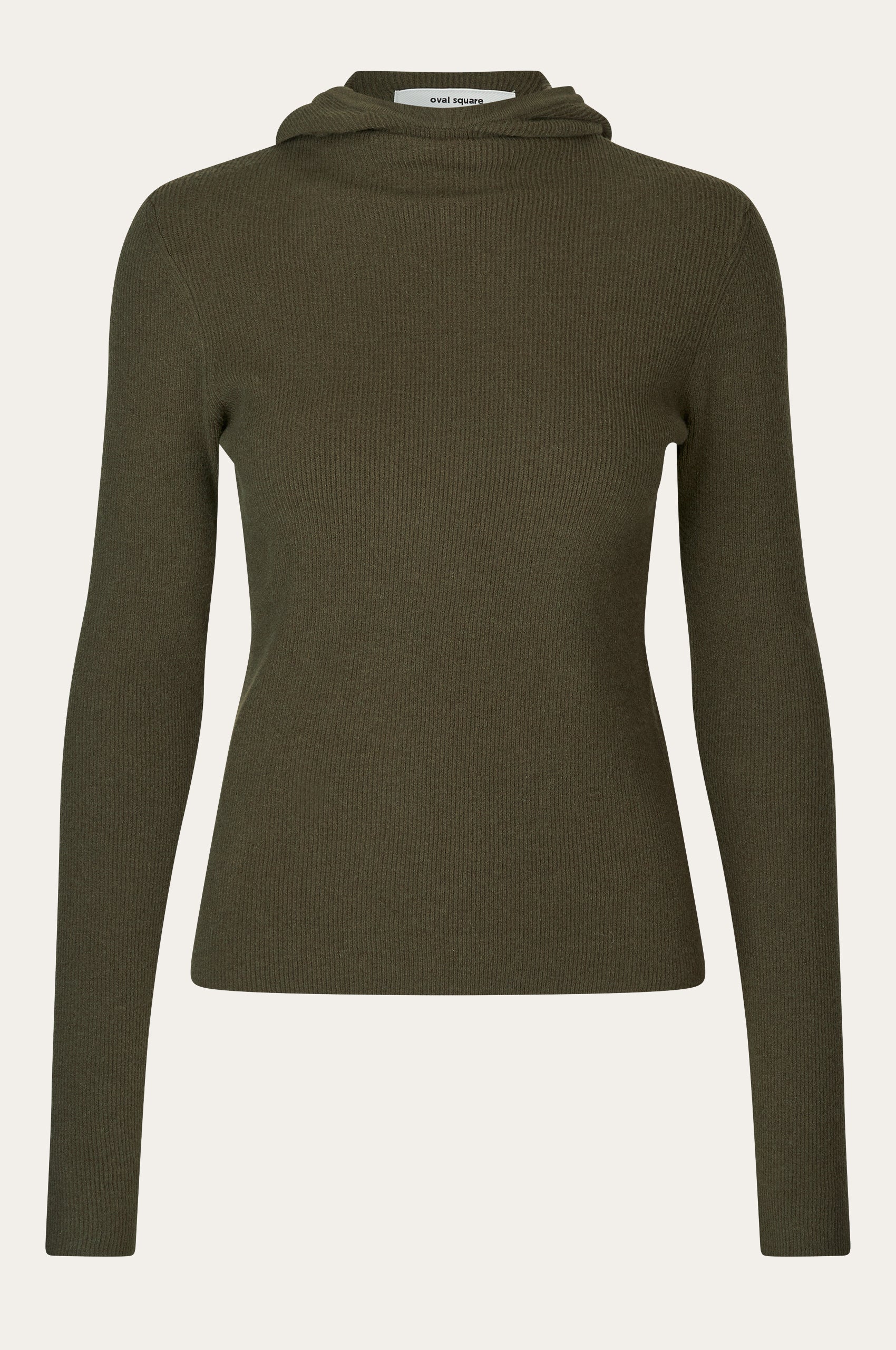Oval Square Alanis Hood Knit KNITS 4006 Dark Olive