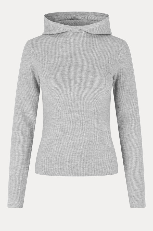 Oval Square Alanis Hood Knit KNITS 7002 Grey Mel
