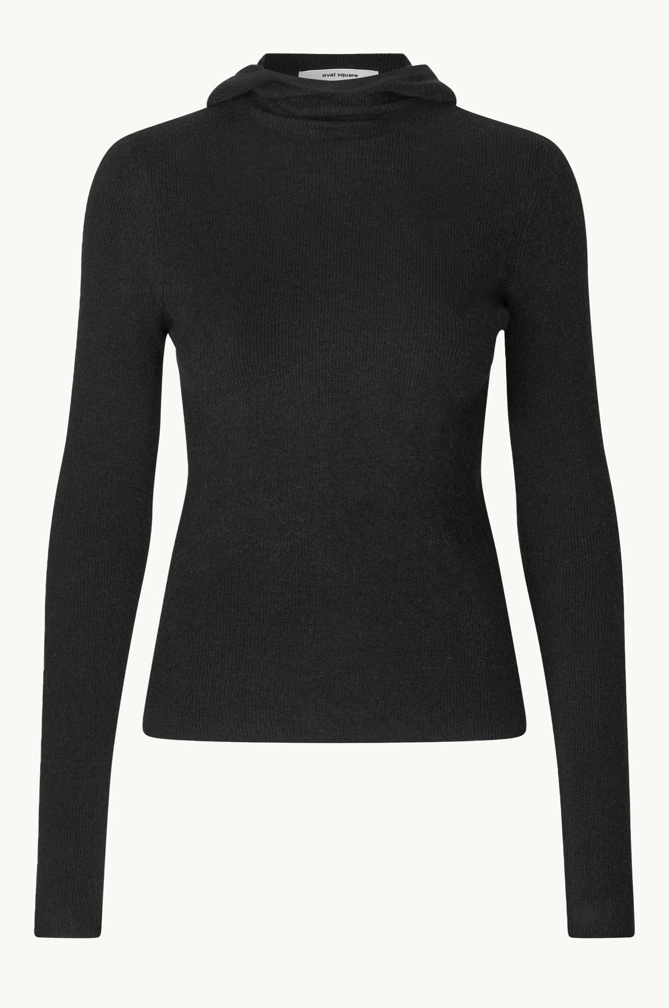 Oval Square Alanis Hood Knit KNITS 8001 Black