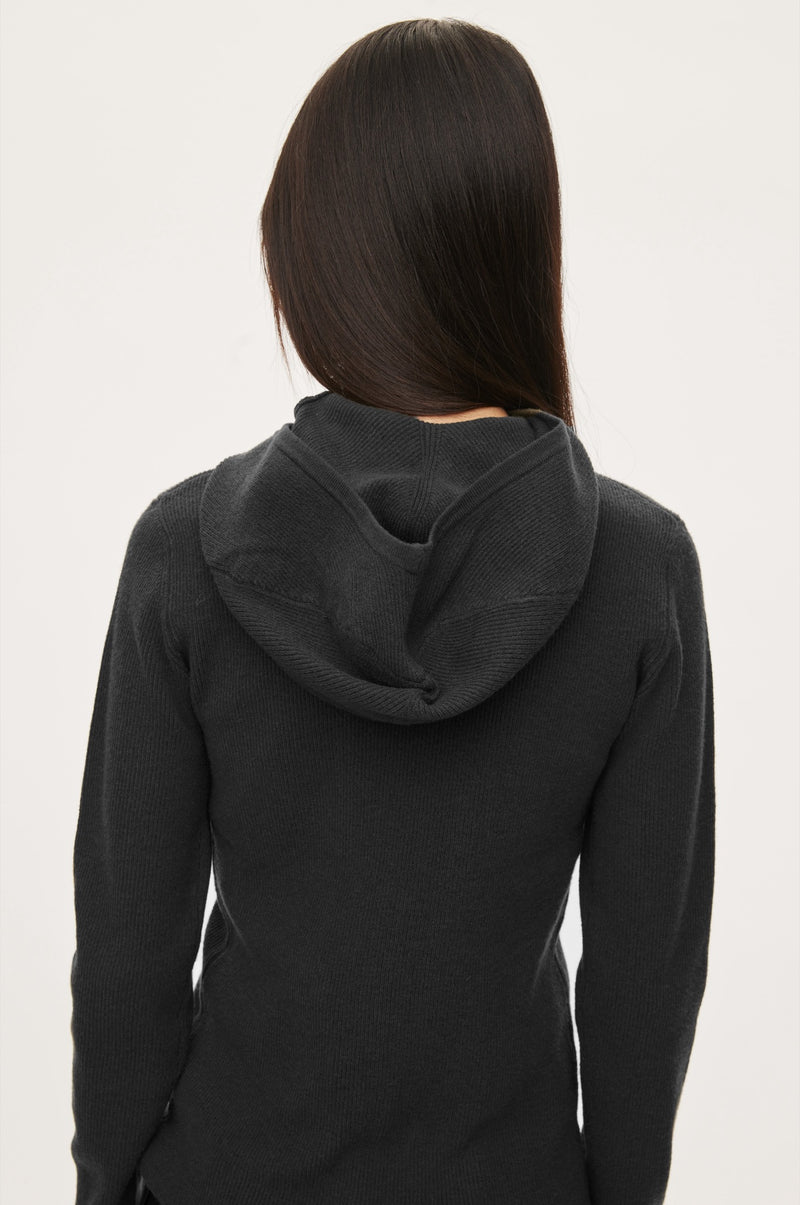 Oval Square Alanis Hood Knit KNITS 8001 Black