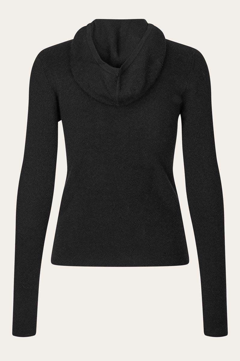 Oval Square Alanis Hood Knit KNITS 8001 Black