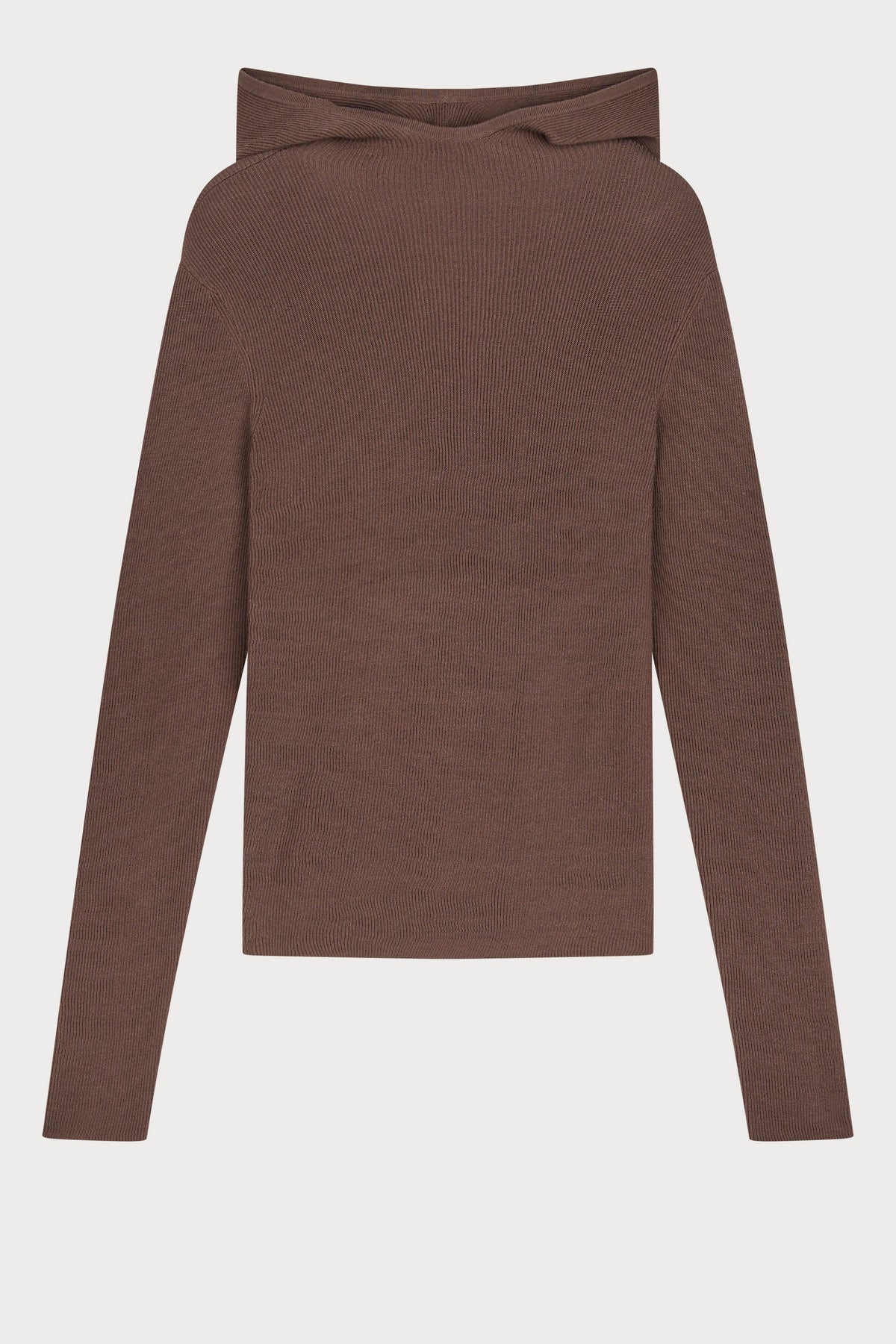 Oval Square Alanis Hood Knit KNITS Brown