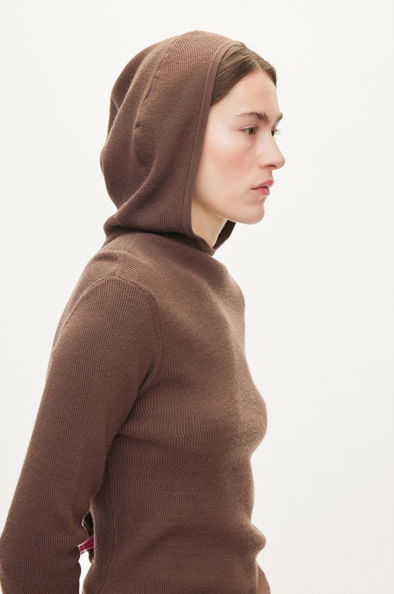 Oval Square Alanis Hood Knit KNITS Brown