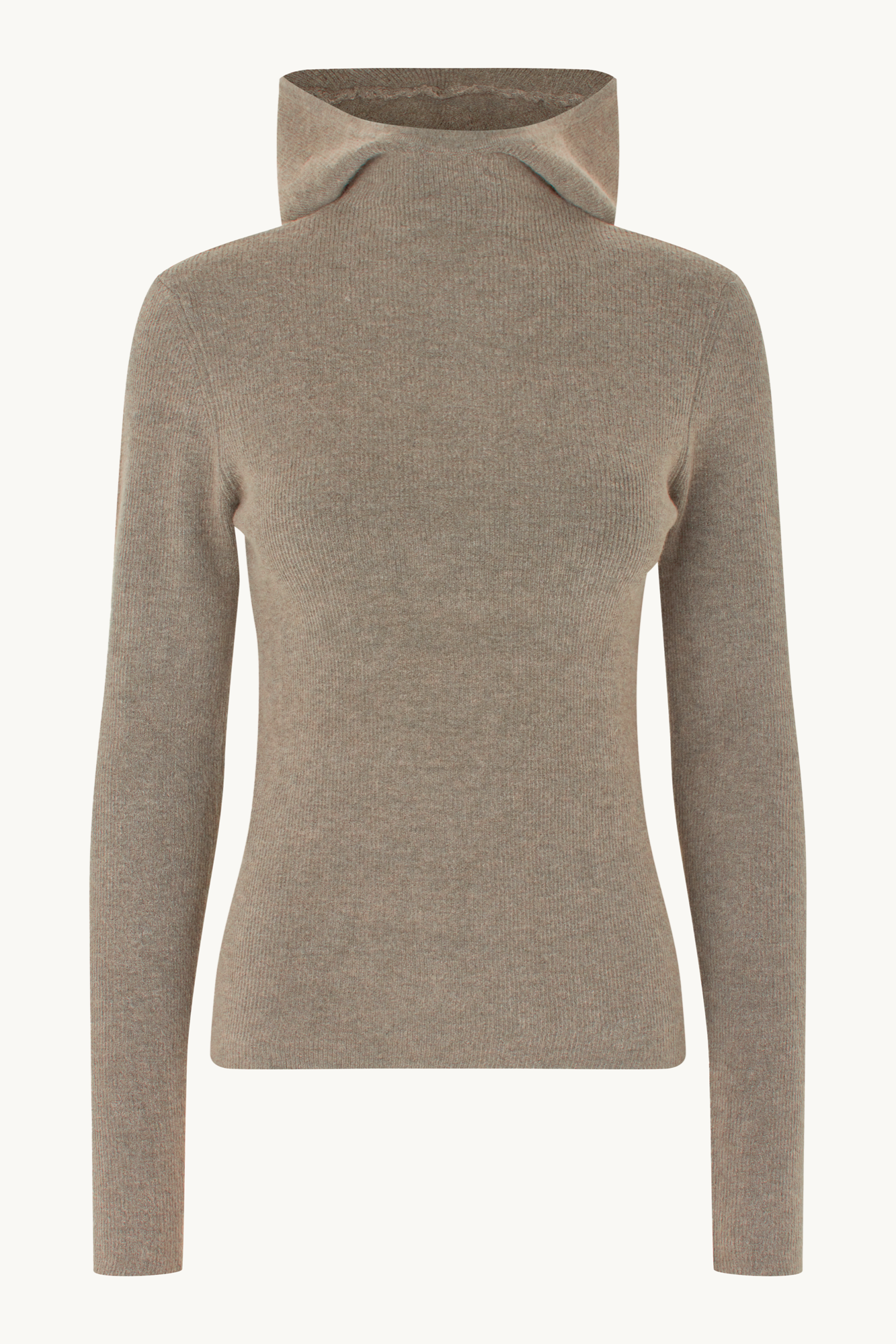 Oval Square Alanis Hood Knit KNITS Light Mocha