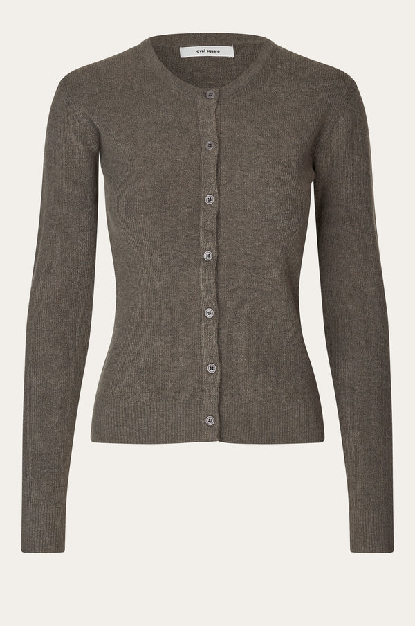 Oval Square Alanis Knit Cardigan KNITS 6022 Coca Mocha