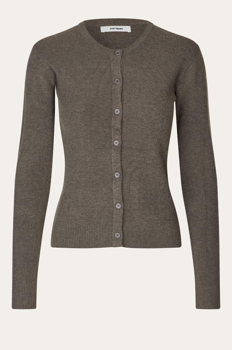 Oval Square Alanis Knit Cardigan KNITS 6022 Coca Mocha