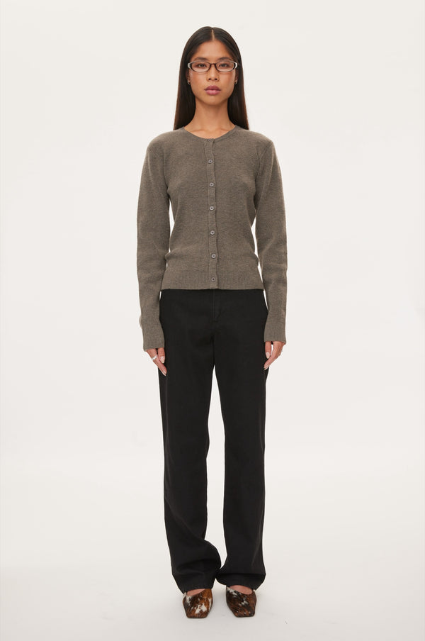 Oval Square Alanis Knit Cardigan KNITS 6022 Coca Mocha