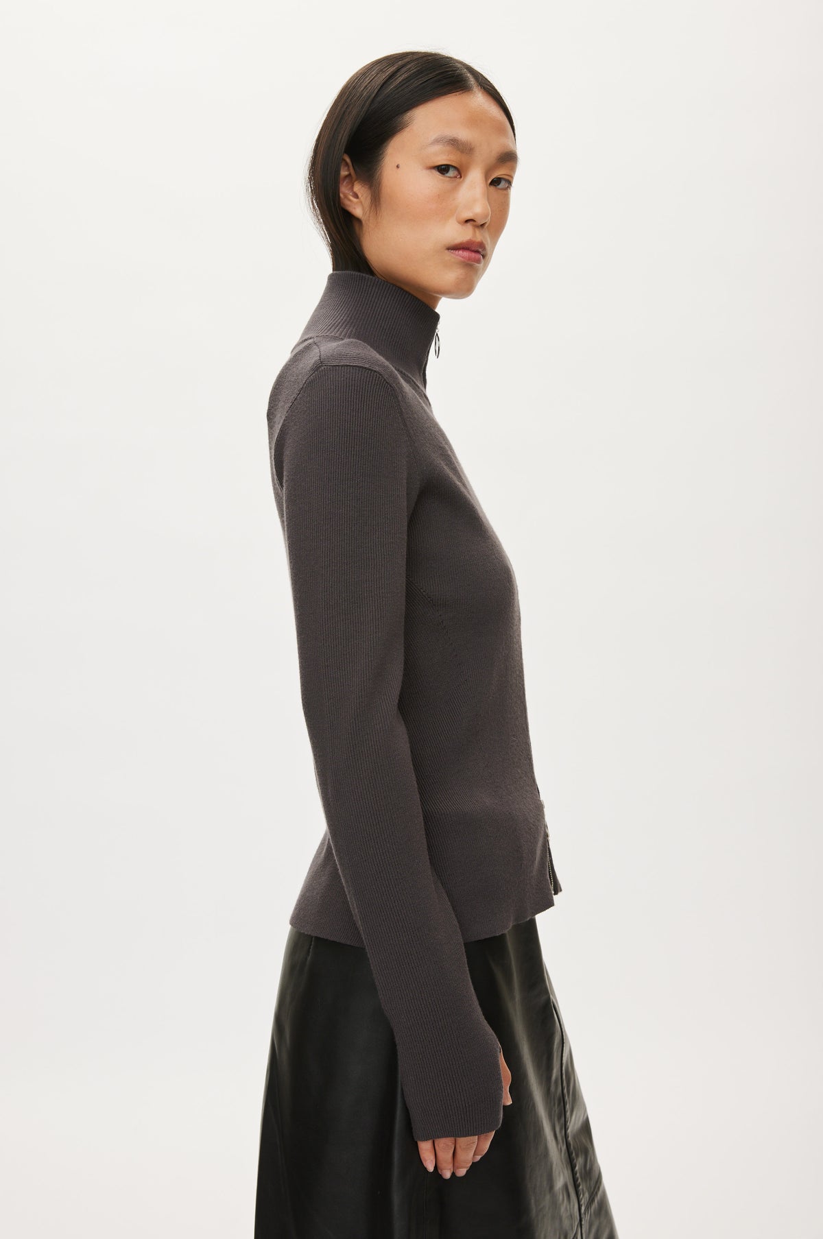 Oval Square Alanis Zip Cardigan KNITS Moonless night