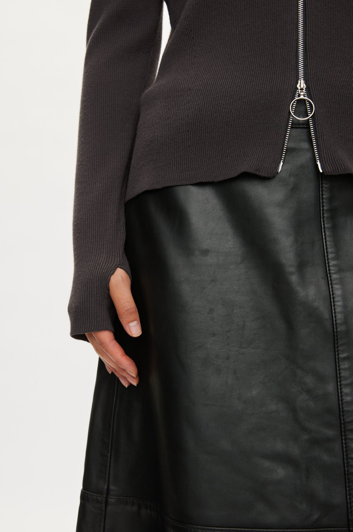 Oval Square Alanis Zip Cardigan KNITS Moonless night