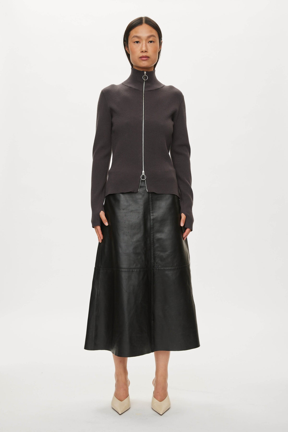 Oval Square Alanis Zip Cardigan KNITS Moonless night
