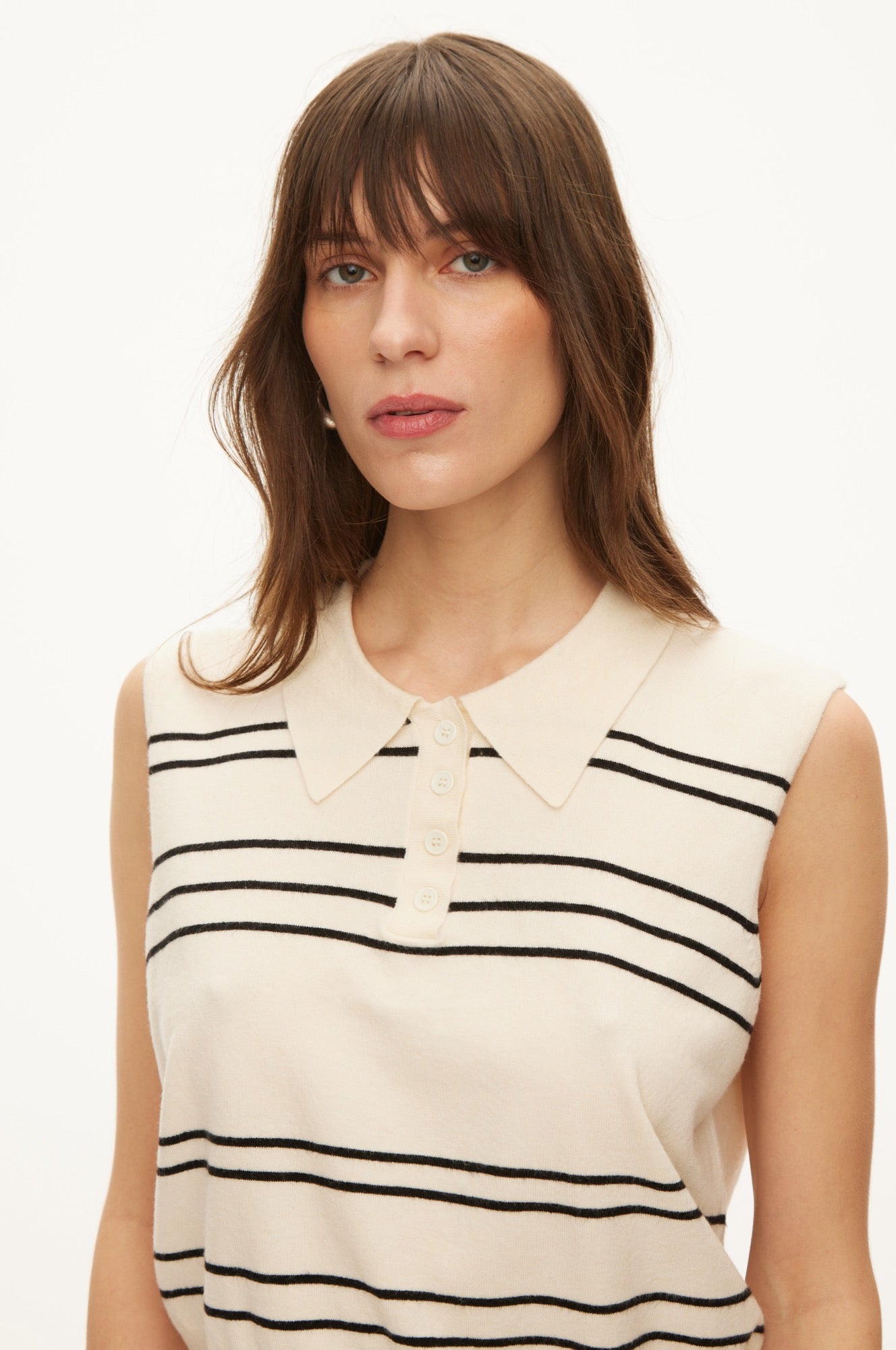 Oval Square Alba polo top VESTS Off White