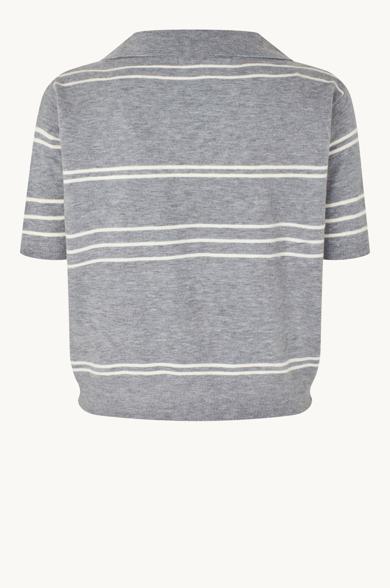 Oval Square Alba ss polo KNITS Grey Melange