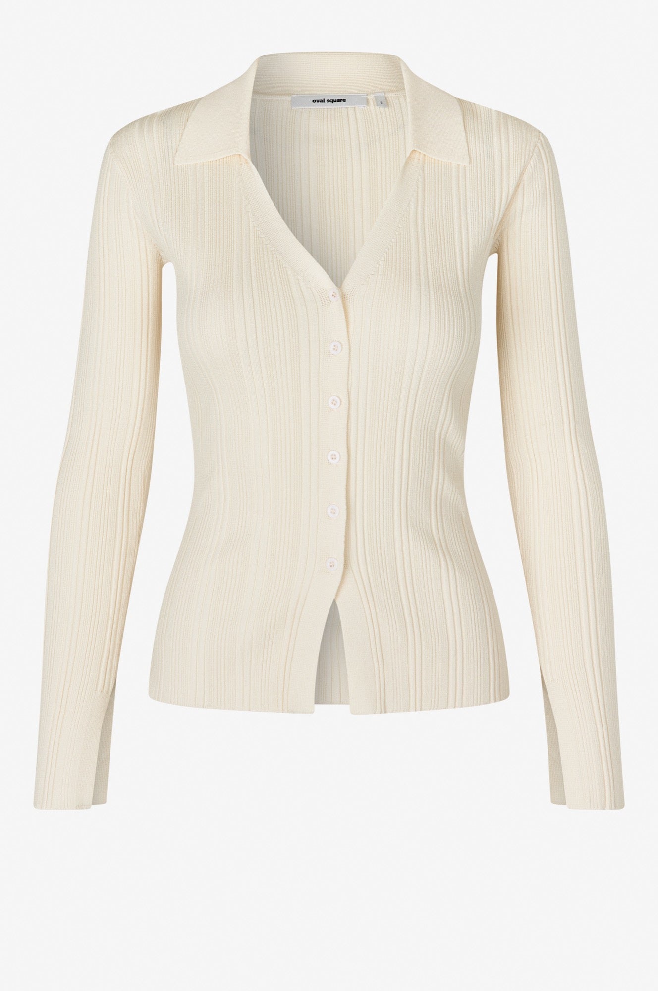 Oval Square Alga Knit Blouse KNITS 1002 Off White